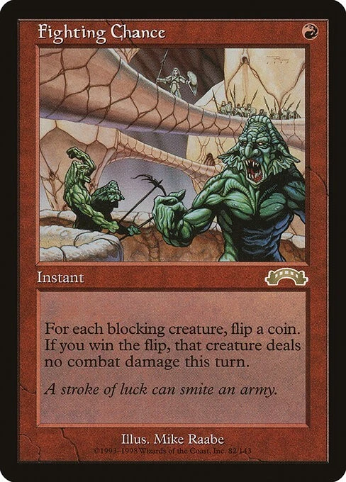 Fighting Chance 1x MtG Exodus EXO SP/NM - Image 1 of 1