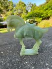 Vintage Chinese Jade Horse Figurine, Perfect Condition, 11" Height, 11" Length