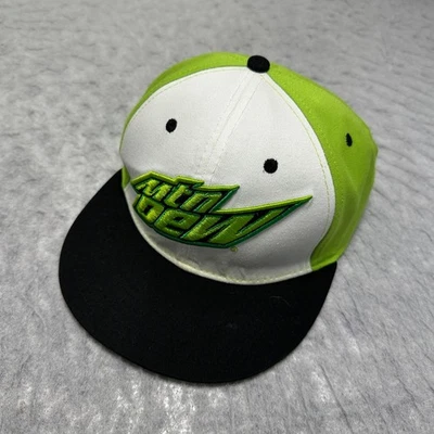 Кепка с плоским козырьком Mountain Dew белая неоново-зеленая с логотипом регулируемая для взрослых OSFA - Изображение 1 из 4