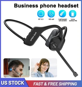 Wireless Bluetooth 5.3 Headset mit Noise Cancelling Mikrofon Kopfhörer Ohrhörer USA - Bild 1 von 19
