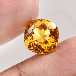 6x6MM Flawless Natural Golden Topaz  Cushion Cut Calibrated Loose Gemstone 2Pcs - Picture 1 of 7