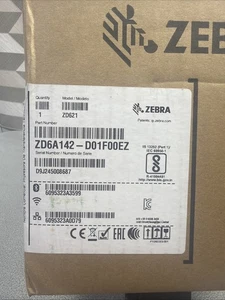 Zebra ZD621 Thermal Label Printer ZD6A142-D01F00EZ  ( NEW OPEN BOX ) - Picture 1 of 5