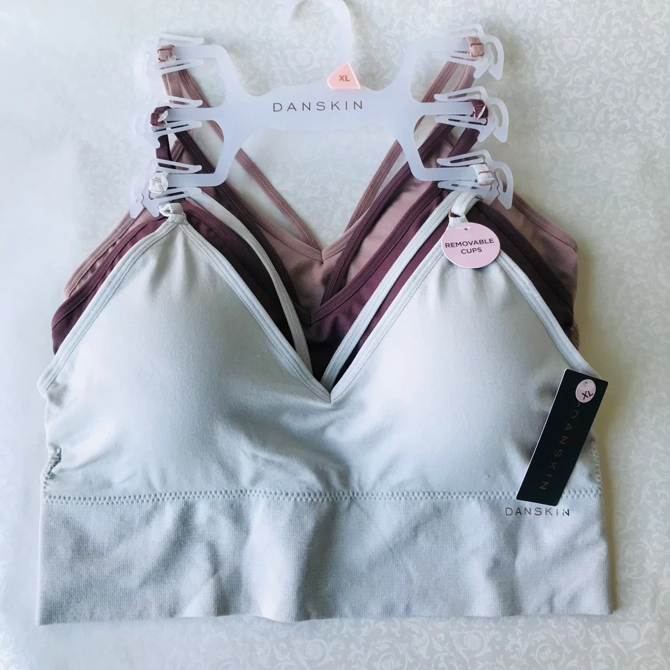 Juego de 3 almohadillas extraíbles Danskin Intimates BRAS tamaño: XL Foto 1 de 4