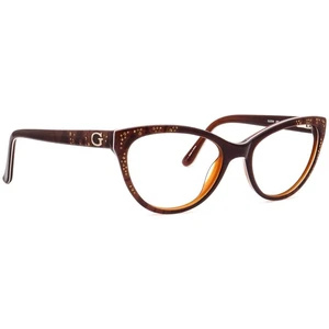 Guess Eyeglasses GU2554 050 Dark Brown on Caramel Rhinestones Cat Eye 52[]17 135 - Picture 1 of 6