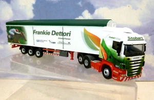 OXFORD SCANIA CAB JOCKEY TRUCK & TRAILER EDDIE STOBART FRANKIE DETTORI 76SHL09WF - Picture 1 of 2