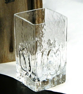 SEA Glasbruk AB Kosta Sweden Crystal Glass Vase Textured Tulip - Picture 1 of 5
