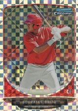 2013 Bowman Chrome Mini Baseball X-fractor #89 Socrates Brito /100 