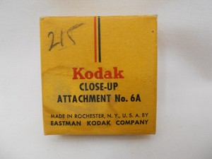New NOS VTG Kodak Close-Up Attachment No. 6A Diam. 1 1/8" G5