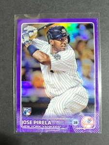 2015 Topps Chrome Purple Refractor /250 Jose Pirela #161 Rookie RC - Picture 1 of 2