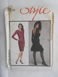 Style pattern 1202 Ozbek Dress with plunge back & flounce option size 12 UNCUT - Picture 1 of 2