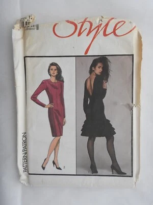 Style pattern 1202 Ozbek Dress with plunge back & flounce option size 12 UNCUT - Image 1 of 2