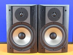 YAMAHA Bookshelf Speakers NS-AM370SBL Stereo Black Home Theater Surround Pair - Picture 1 of 6