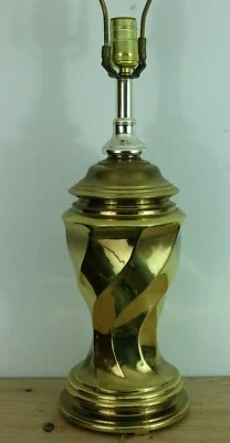 FALKENSTEIN Brass Lamp Tall 27" Vintage Unique Mid Century Light - Image 1 of 4