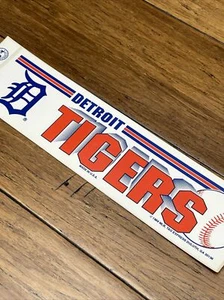 Vintage Detroit Tigers Bumper Sticker Official MLB Baseball 1990’s USA 11” JD - Picture 1 of 7