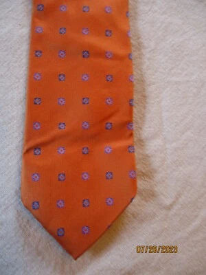 Corbata David Donahue naranja seda cuello Foto 1 de 2
