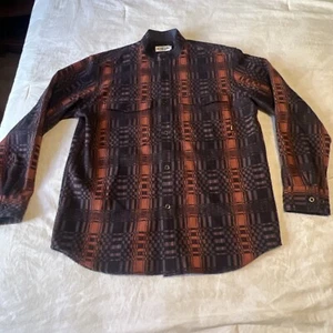 Calee Supply Co Long sleeve shirt Medium cotton Black And Red Shacket Japan Made - Picture 1 of 16