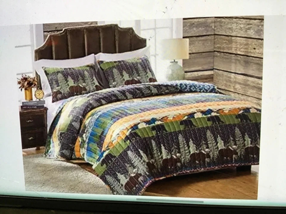 Juego MultiEquilt Black Bear Lodge, 3 Piezas Completo/Reina Foto 1 de 1