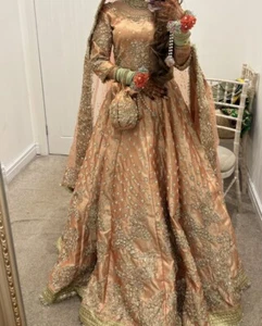 Bridal Party Mehndi Nikkah Baraat Lehnga Dress - Picture 1 of 5