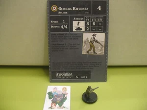 =Axis & Allies Miniatures CONTESTED SKIES Gurkha Riflemen with card 16/45= - Picture 1 of 1
