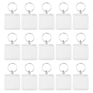 30 Pcs Picture Frame Key Chains Diy Keychain Frame Blank Photo Keychain - Picture 1 of 12