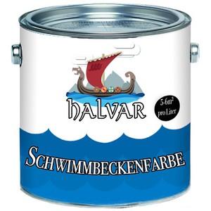 Halvar skandinavische Schwimmbeckenfarbe Poolfarbe Blau für Beton und GFK