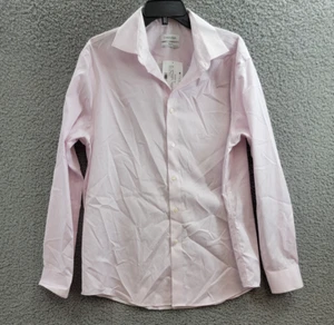 Calvin Klein Steel + Regular Fit Pin Cord Dress Shirt Men's Light Pink 16.5 - Picture 1 of 18