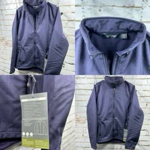 Eddie Bauer Women’s Purple Shade Crosshatch Soft She’ll Zip Up Jacket Size L New - Picture 1 of 8