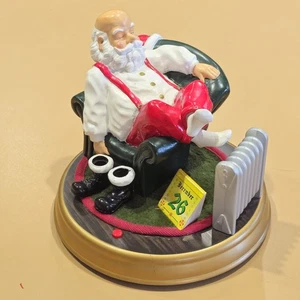 Gemmy animierte entspannende Weihnachtsmannfigur Heizung leuchtet Bewegungen spielt Musik tippt auf die Spitze - Bild 1 von 15