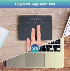 Trackpad USB filaire pour Windows, gestes multi-touch, grand, noir - Photo 1/4
