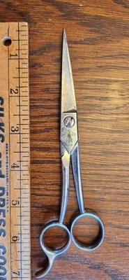 Vintage Barber Scissors 7" German  Spear No. 3 Portland BS Co. Maine - Image 1 of 4