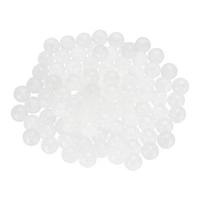 100pcs PP Plastic Bearing Balls 12mm Solid Plastic Balls G2 Precision, White - Image 1 of 4