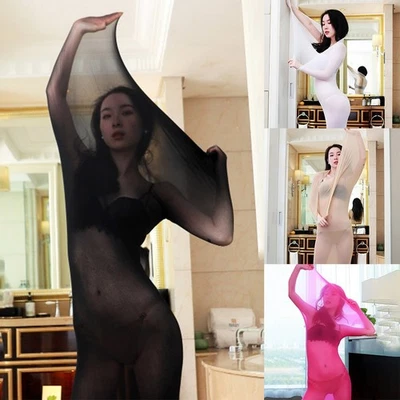 Sheer Jumpsuit Lingerie Double Sleeping Bag Body Stockings for Couples - Image 1 of 4
