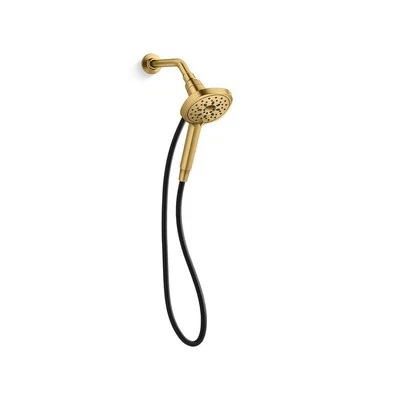 KOHLER Ashan 3-Spray Wall Mount Handheld Showerhead 1.75 GPM in Brushed Brass - Image 1 of 4