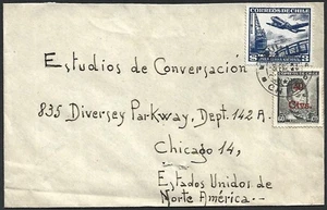 (BL) Chile 1954 Brief nach USA - Bild 1 von 2