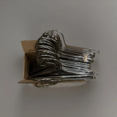 30x Designer Kleiderbügel 1810 Edelstahl Silber Industrie Bügel Hochzeitskleid - Bild 1 von 2