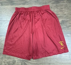 Pantalones Cortos Troyanos Equipo Nike USC De Colección Para Hombres XL Rojo Malla NCAA Baloncesto Gimnasio - Imagen 1 de 11