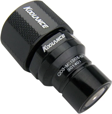 Koolance QD3-MS13X16-BK QD3 Male Quick Disconnect No-Spill Coupling, Compression - Image 1 of 4