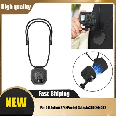 Magnetic Neck Snap Mount For DJI Action 3/4/DJI Pocket 3/ Insta360 X4/GO3 Camera - Image 1 of 4