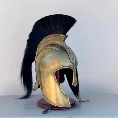 Capacete medieval Troy Aquiles LARP Cosplay Estilo Brad Pitt – Presente de aço calibre 18 - Imagem 1 de 4