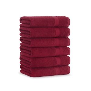 Ring Spun Cotton Bath Towels (6 Pack), 25x52, Color Options, Soft Bathroom Towel