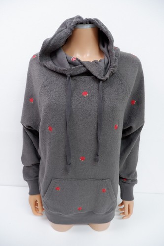 UNDERCOVER Felpa con cappuccio Victorias Secret ROSA donna NUOVISSIMA taglia S grigio pile £49