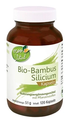 KOPP Vital® Bio-Bambus Silicium 120 Kapseln 51 g Premium Apothekenqualität Vegan