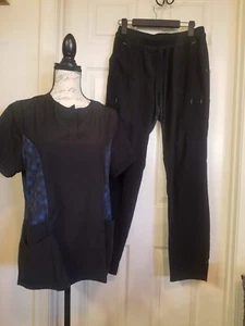 2 Scrubs Medium schwarz Damen Thalia Sodi ShSlv Top Scrub Star Elstc West Hose - Bild 1 von 18