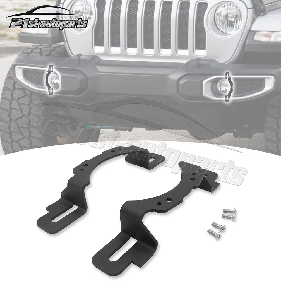 Soportes de montaje de parachoques ocultos con luz antiniebla LED de 4" para Jeep Wrangler JK 2013-2018 Foto 1 de 3