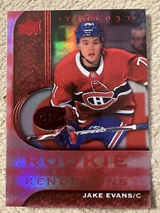 2020-21 Upper Deck Trilogy Jake Evans Rookie Renditions Red Foil 6/799 #RR-15