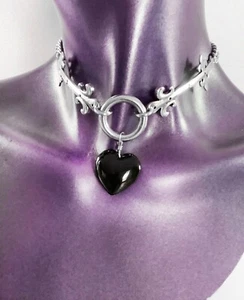 Regalrose choker silver heart choker collana cuore girocollo argento - Foto 1 di 6