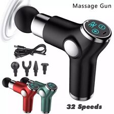 Pistola de masaje 32 velocidades tejido profundo masajeador muscular fascial