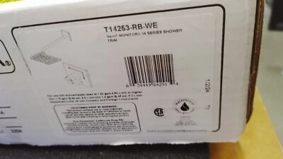 ​DELTA T14253-RB-WE Vero Kit de moldura de ducha de 1 manija en bronce veneciano Foto 1 de 4