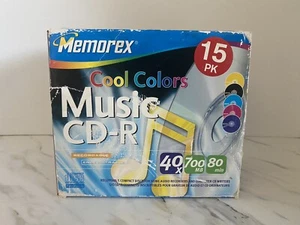 VTG Memorex CD-R 15 PK Cool Colors 40x 700MB 80min Unsealed Box See Description - Picture 1 of 8