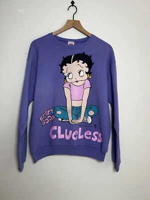 Sudadera vintage años 90 Betty Boop despistada para mujer mediana púrpura de colección 1996  Foto 1 de 4